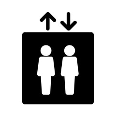 シンプルなエレベーターのピクト　マーク, サイン,案内,ピクトグラム,アイコン,イラスト