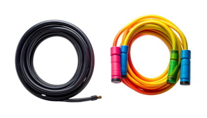 Fitness Jump Rope Bundle — isolated on transparent backgroued