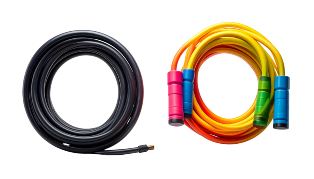  Fitness Jump Rope Bundle — isolated on transparent backgroued - Powered by Adobe