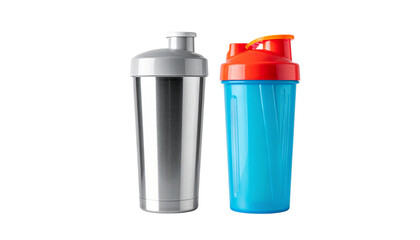  Fitness Nutrition Shaker Set — isolated on transparent background