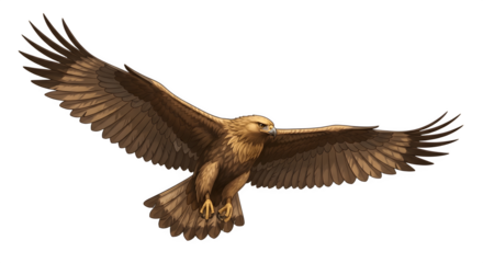 Majestic eagle soaring through the air with outstretched wings a symbol of freedom.