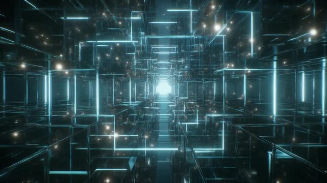 Echoing Glass Labyrinth with Floating Light Particles