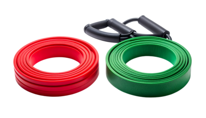 Fitness Resistance Band Bundle — isolated on transparent background