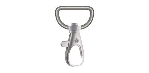 Realistic Silver Metal Clasp Vector Illustration.	