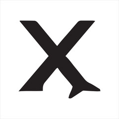Bold xx symbol design simple geometric shape isolated icon modern graphic element