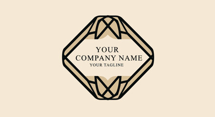 Elegant Geometric Logo Design with Company Name Placeholder.
