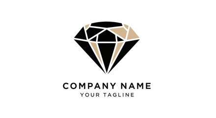 Fototapeta premium Elegant diamond logo design representing luxury and sophistication for branding purposes.