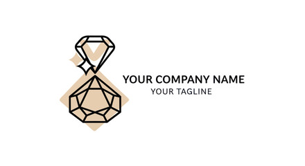 Elegant Diamond Logo Design for Jewelry Brand with Modern Aesthetic.