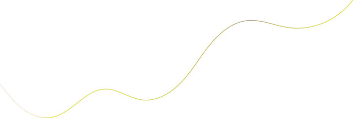 Gold Thin Single Line. Wavy Curves Art Line Element