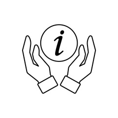 inform icon outline editable stroke line drawing eps