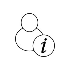 Obraz premium user info icon outline editable stroke line drawing eps