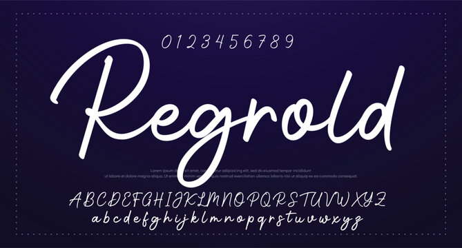 signature Font Calligraphy Logotype Script Brush Font Type Font lettering handwritten