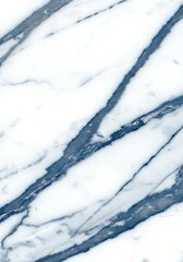 Obraz premium Elegant White Marble Texture with Blue Veins - Sophisticated Surface.
