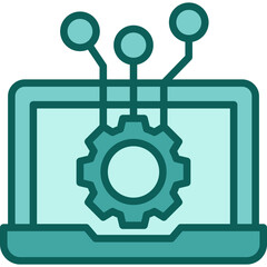 Obraz premium Data Network solid icon