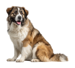 Playful dog portrait animal isolated on transparent background