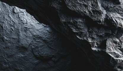 Dark, textured rock formations