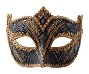 Celebratory mask display carnival festival decorative urban scene isolated on transparent background