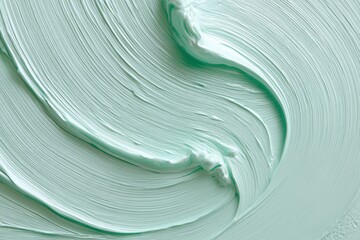 Mint green paint swirls