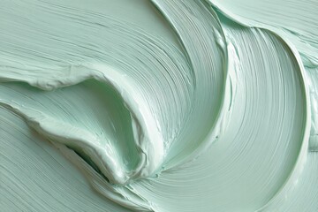 Light mint green cosmetic product texture