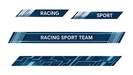 Racing Car Stripes Vector Set,  Collection of abstract sport stripe designs for vehicle decals, race cars, automotive graphics, vinyl wraps, tuning stickers, and high-speed motorsport decoration.