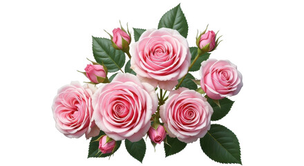 Elegant blush pink roses and buds artfully arranged, perfect for romantic invitations, wedding decor, and sophisticated floral designs