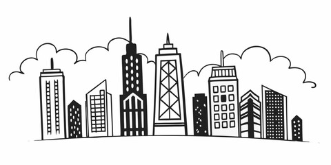 Chicago Skyline in Lights Silhouette..Chicago Skyline in Lights Silhouette