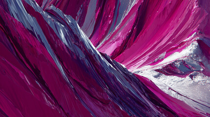 Bold Magenta Chrome Peak Digital Art
