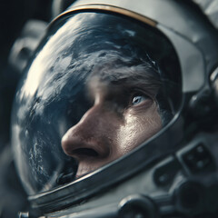 Cosmic Explorer Vision Reflecting Planet Earth