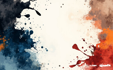 bright Abstract watercolor drawing on a paper image.Abstract watercolor paint background dark blue color grunge texture for background, banner