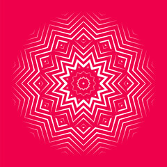 Symmetrical composition of geometric shapes. Abstract element for design. Vector illustration in a flat style.