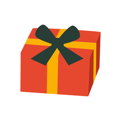 Red Gift Box Cartoon Illustration