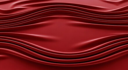 Luxurious deep red fabric drapes elegantly, creating a rich, sophisticated abstract background ideal for premium designs and opulent presentations.