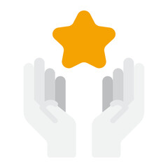 Simple vector icon of a blessing hand gesture.