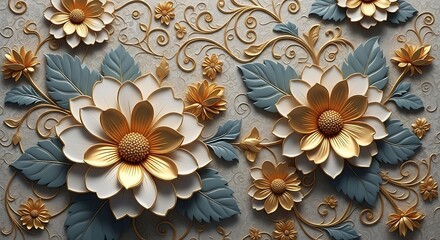 vintage background with flowers