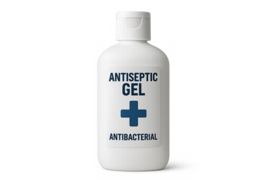 Antiseptic gel bottle for hand hygiene and sanitizing