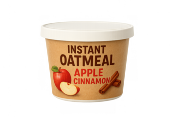 Instant oatmeal apple cinnamon flavor in disposable cup