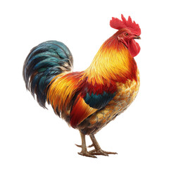 Fototapeta premium Rooster isolated on transparent background