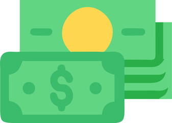 vector illustration of a dollar sign on green background