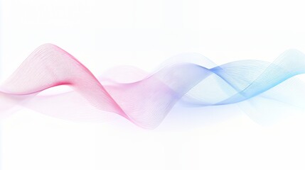 Pastel Pink Blue Wave Lines: Abstract Fluid Art Background