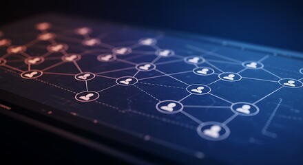 Network Connections - Digital Social Media Interaction Visualization.