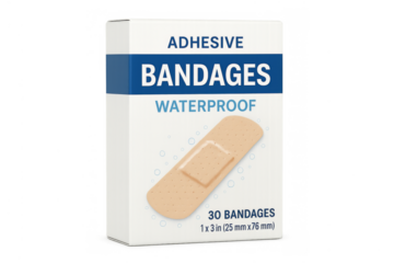 Adhesive bandages waterproof first aid box transparent background