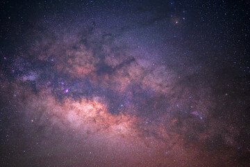 The center of Milky way galaxy with stars and space dust in the universe