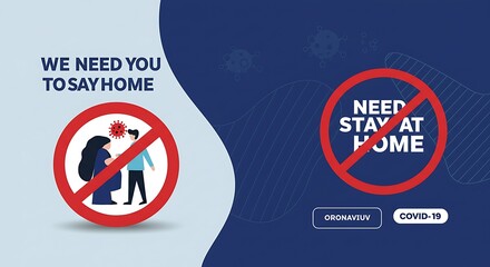 Stay Home Save Lives Covid 19 Pandemic Awareness.