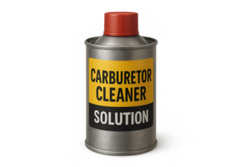 Carburetor cleaner solution metal can isolated
