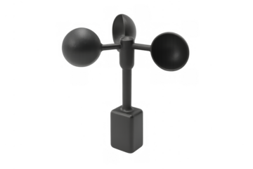 Anemometer measuring wind speed for weather forecasting