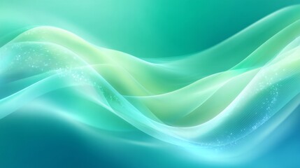 Fototapeta premium A blue wave with a green background