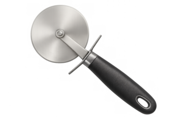 Kitchen pizza cutter wheel steel utensil preparing food