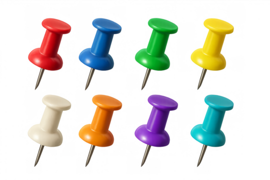 Colorful plastic pushpins stationery office supplies set