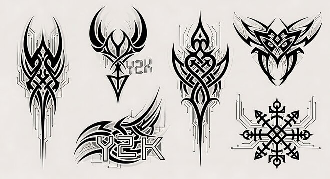 Tribal Tattoo Designs - A Collection of Y2K Inspired Art.