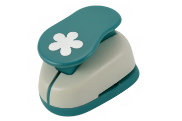 Flower paper punch craft tool on transparent background